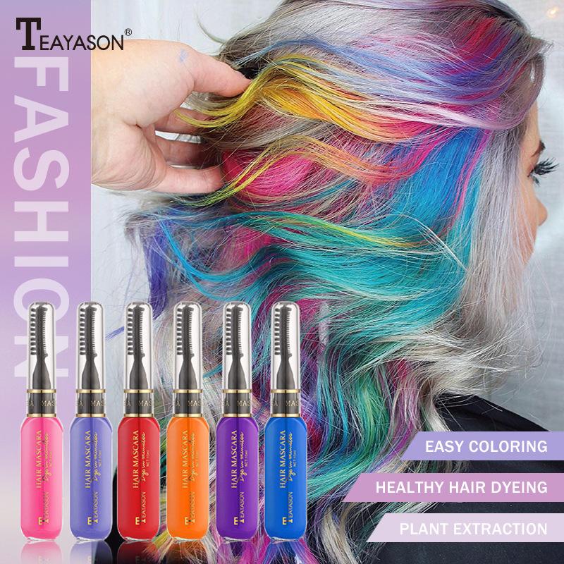 13 Colors Disposable Hair Dye Mascara Convenient Time-saving Eye Lashes Brush Temporary Hair Coloring Cosmetics