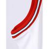 Size 23 white basketball jersey with red edge, comfortable and loose breathable vest, suitable for training and games