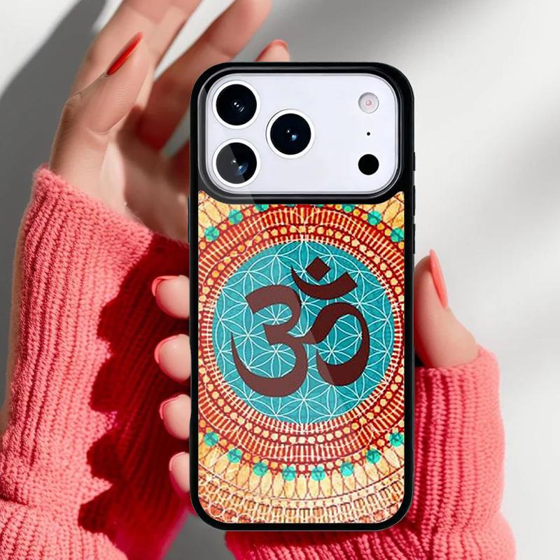 Цветной чехол для телефона Yoga Om Mandala для iPhone 17 Air 16e 15 14 13 Pro Max Задняя крышка для 12 11 Pro Coque