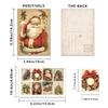 48pcs,Retro Christmas Postcard Set - with Stickers, Christmas/anniversary Gifts, Collectibles, Suitable for Gift-giving.
