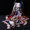 Women Custom  Scarf Printing Summer square Satin Scarves Designer Square Silk Like Head Scarf for Hair Wrapping