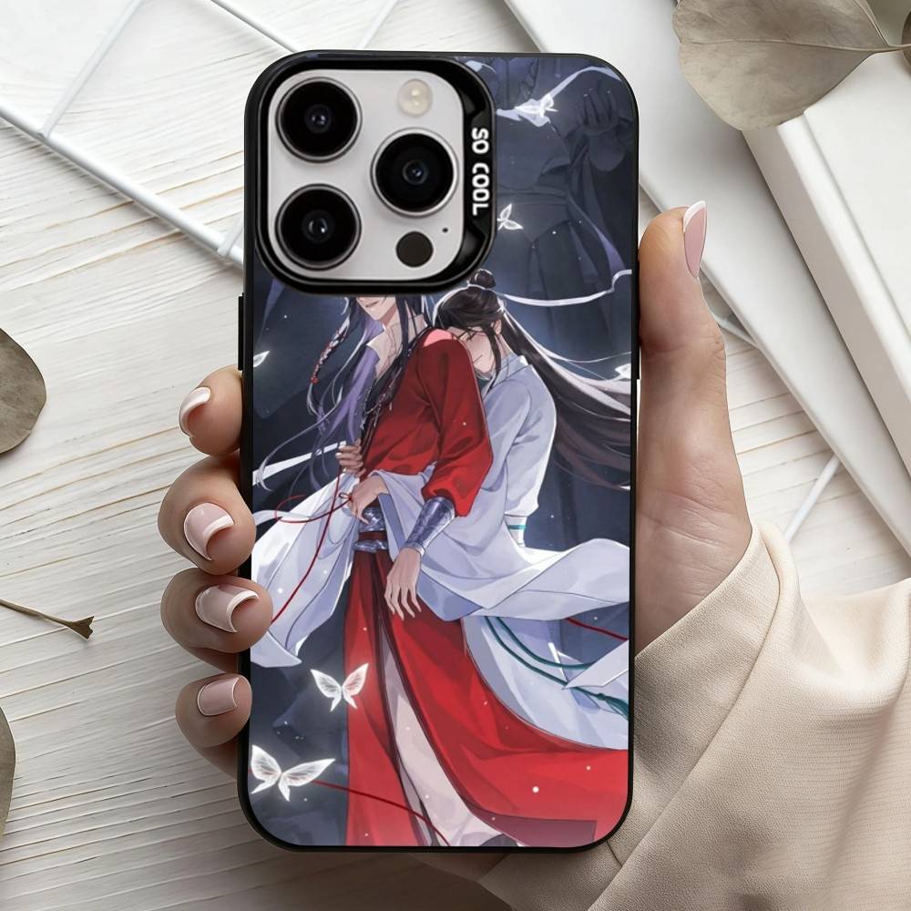 Китайский фильм Благословение Небес Чехол для телефона Для iPhone17,16,15,14,13,12,11 Plus,Pro Max Конфетный Серебряный Покрытый Внутренний Чехол