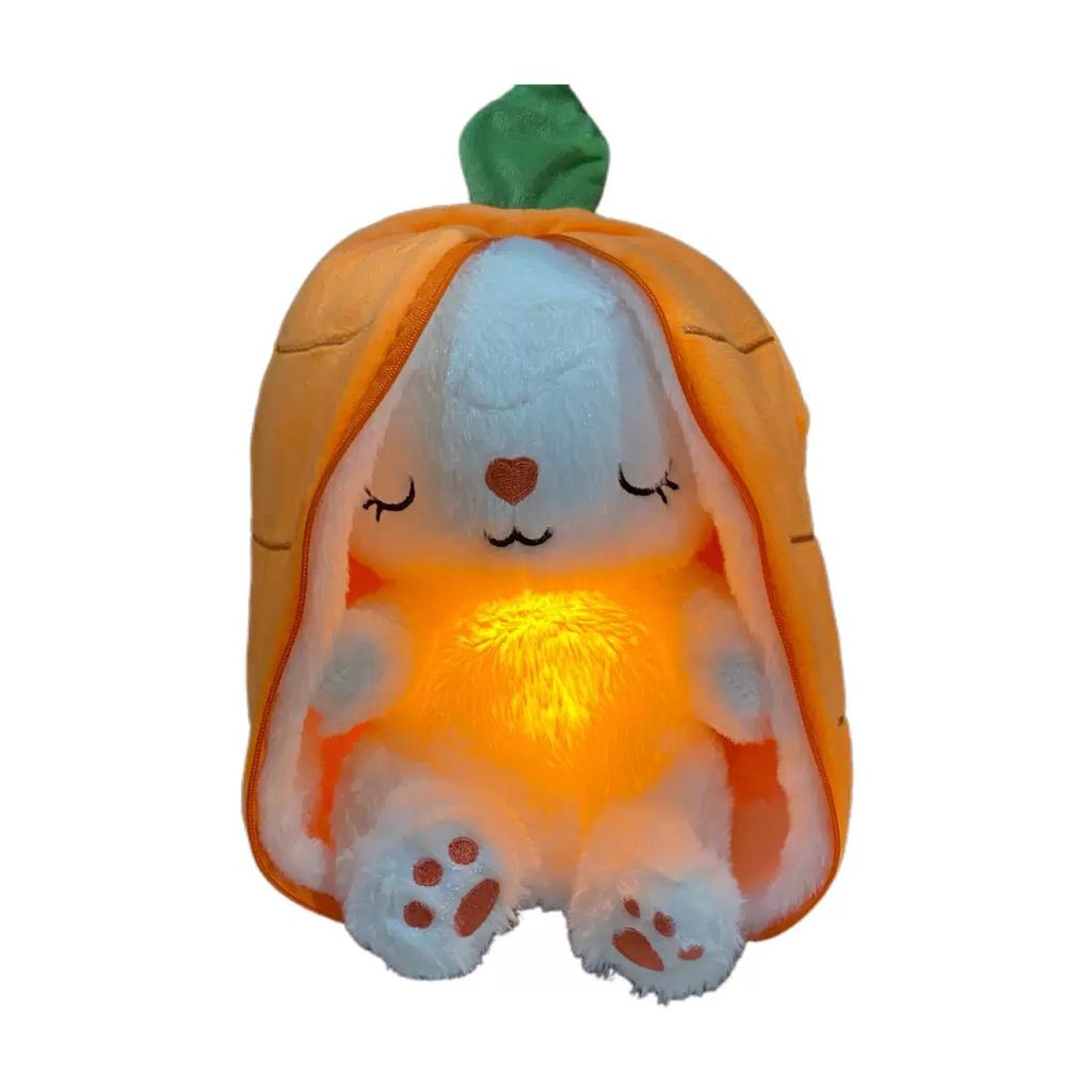New Adjustable Fox Cat Doll Will Breathe, Luminous Music Soothes and Sleeps, Plush Doll Gives Girlfriend Gift