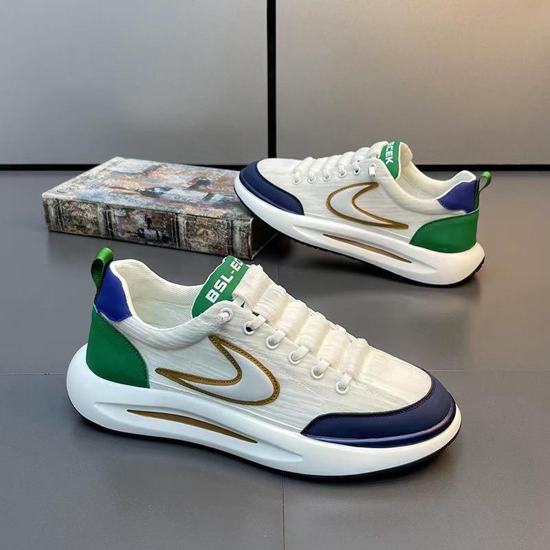 Men's shoes spring new breathable ice silk mesh shoes trendy versatile dad shoes soft sole sports and leisure