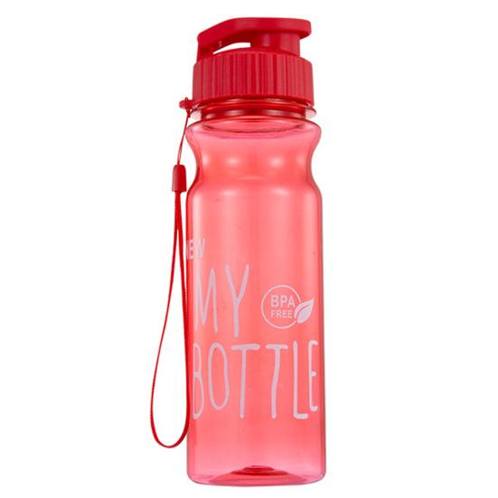 650ML Water Bottle Food Grade Large Capacity Portable Fitness Sports Water Jug with Lanyard Outdoor Supply