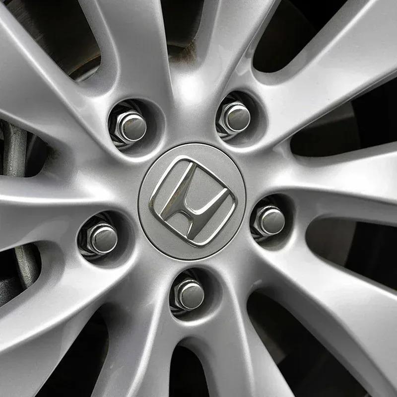 4Pcs 58/69mm Car Wheel Center Hub Caps Decorative Cover For Honda Civic Jazz Fit Accord Pilot CRV Passport City XRV HRVstickers CDSMW1