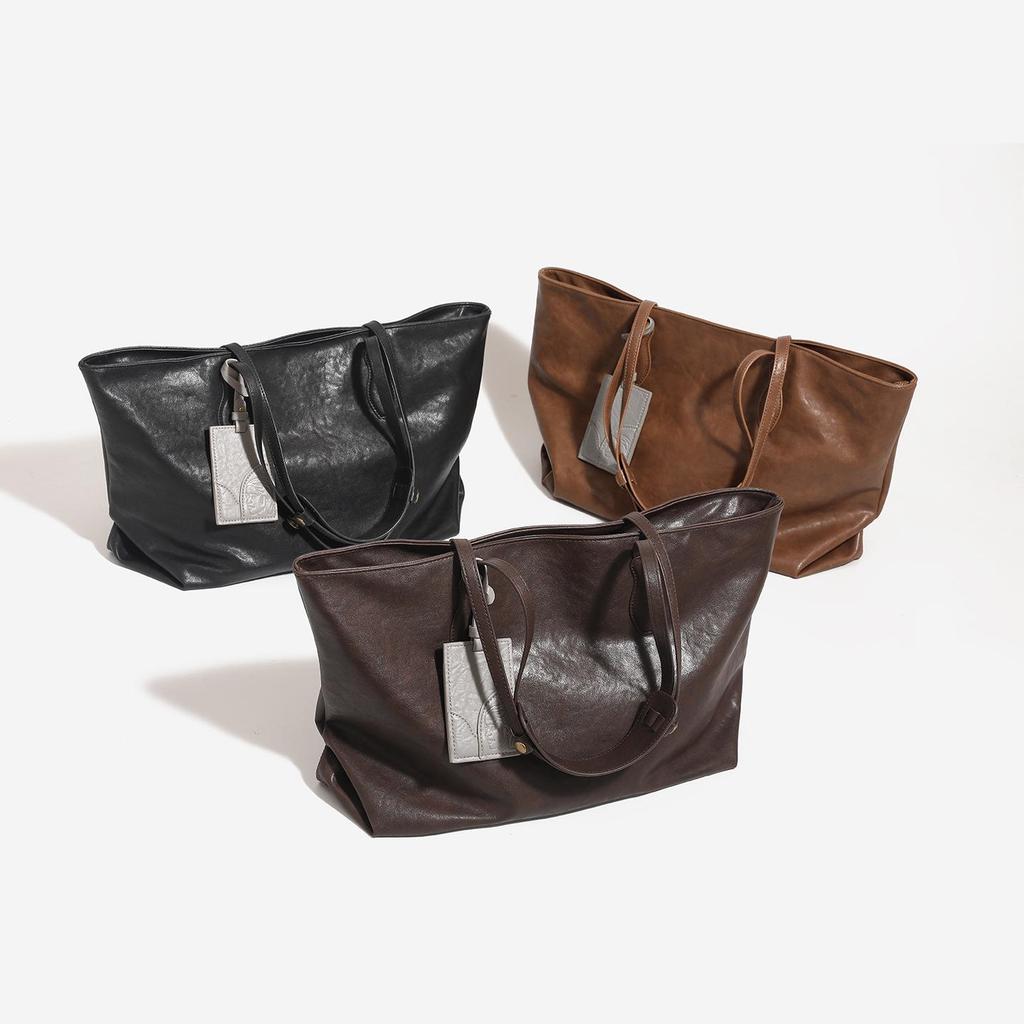 Женская сумка-тоут из натуральной кожи - Большая вместимость, Высокое качество, Сумка на плечо для поездок на работу 2025