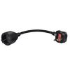 Portable Use Cable, EU 4.8mm Female Receptacle with British Three Pin Male End, Black Three Wire Cord for Mains Matching