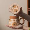 Creative Retro Ceramic High-Value Drinking Cup Light Luxury Gift With Lid Coffee Cup Personalized Cup