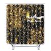 Christmas Shower Curtain Floor Mat Combination Four-Piece Set Kitchen Door Mat Bedroom Living Room Carpet