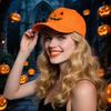 Halloween Baseball Hat Halloween Embroidered Pumpkin Face Baseball Cap Breathable Adjustable Outdoor Sun Hat