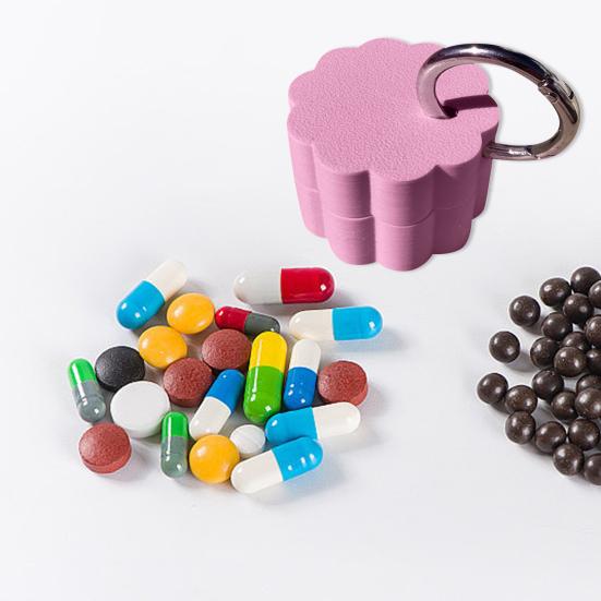 Брелок для таблеток, водонепроницаемый компактный мини-держатель, легкий контейнер с кольцом для ключей, напечатанный на 3D-принтере, небольшой органайзер для таблеток