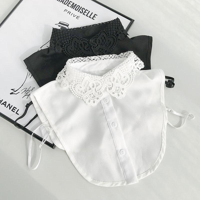 Women's Versatile White Lace Fake Shirt Collar for Spring and Autumn