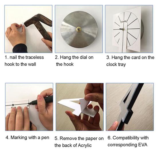 Modern Numbers Letters 3D Wall Clock Sticker DIY Living Room Art Hanging Decor