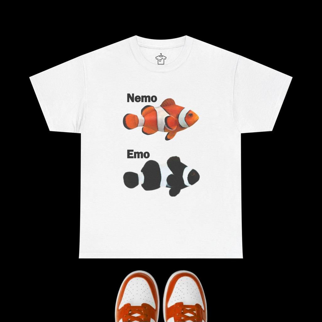 Nemo and Emo Clownfish Funny Graphic Tee