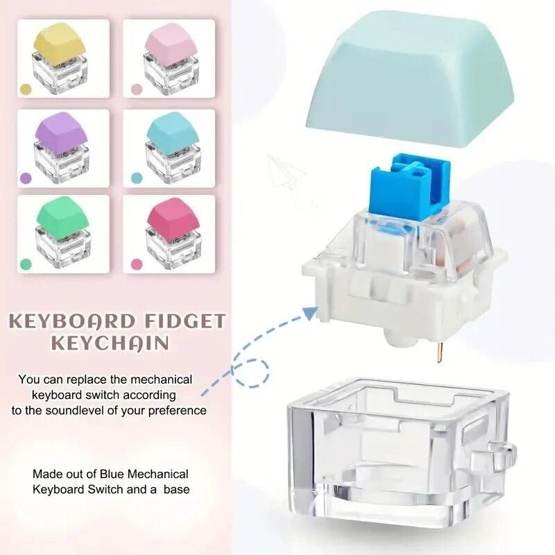 Клавиатурная Клавиша Игрушка Вечеринка Снятие Стресса DIY Кнопка Fidget Колпачок Клавиши Брелок Fidget Игрушки для Пальцев Клавиатура для Пальцев