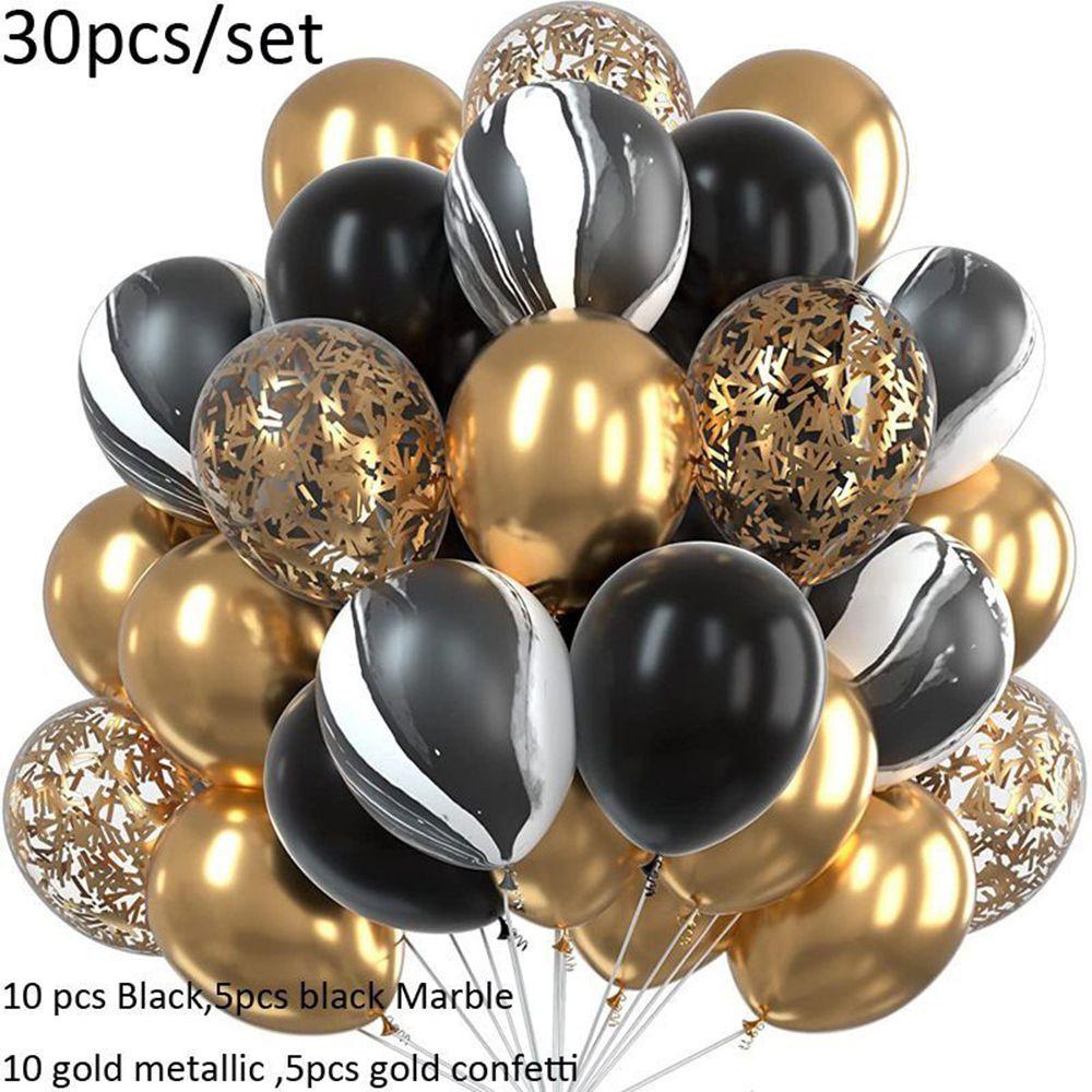 30 шт. Шары для вечеринки по случаю дня рождения, детского душа, металлические латексные шары, свадебные воздушные шары, конфетти