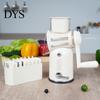 Stainless Steel Vegetable Slicer Manual Shredder, with Stable Suction Cup Base Design, 5 Removable Chopper Replaceable Blades Kitchen Chopper,