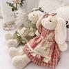 Маленький Мягкий Плюшевый Зверёк Кролик в Ретро Платье Плюшевая Игрушка Кролик для Маленьких Девочек Игрушки Обнимательные Куклы Пасхальные Подарки на День Рождения