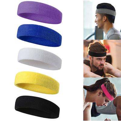 Спортивная повязка на голову, дышащая нескользящая влагоотводящая повязка для волос для йоги, эластичная хлопковая повязка для волос
