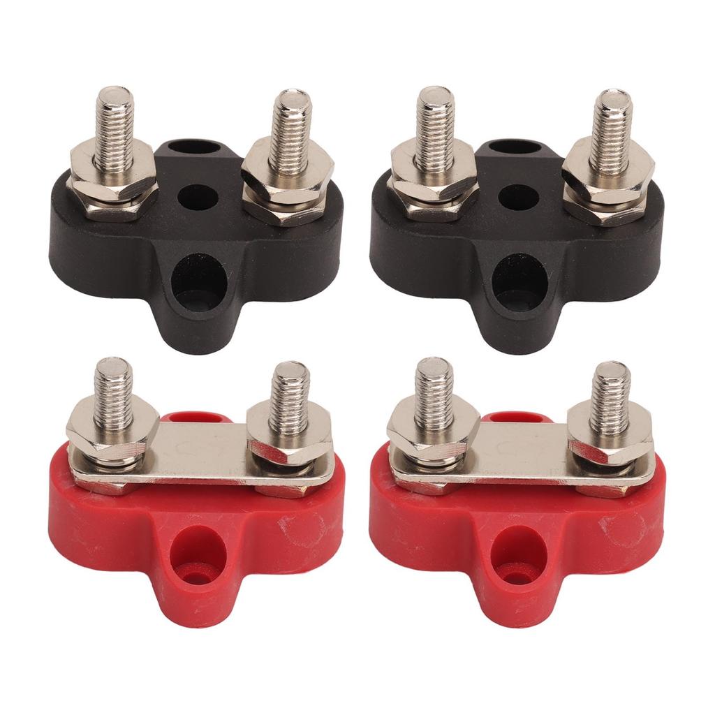 M6 Power Distribution Block 150A 12 48V Terminal Block for Car, RV, Boat, Truck, 4 Pcs Multi-Purpose Busbar System