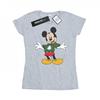 Womens/Ladies Mickey Mouse Christmas Jumper Stroke Cotton T-Shirt