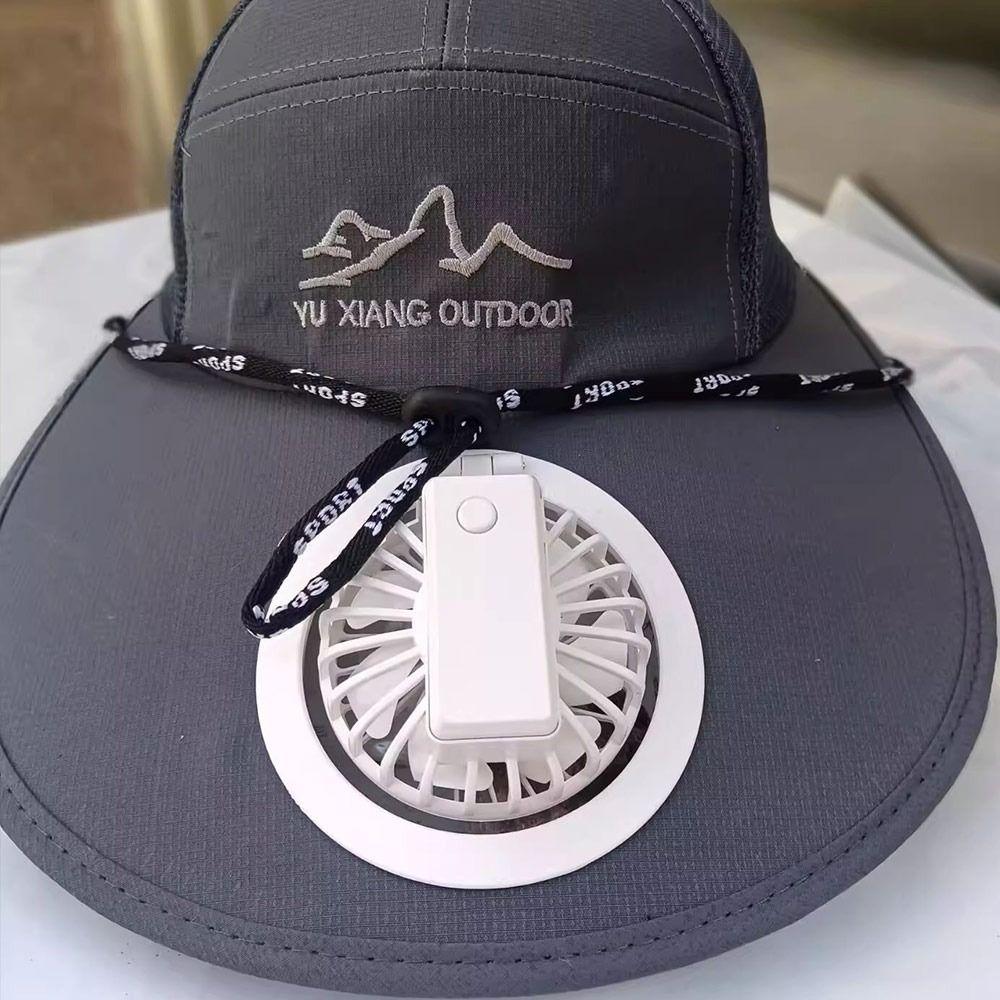Rechargeable Charging Fan Hat UV Protection Cycling Hat Outdoor Fishing Hat  Men Women
