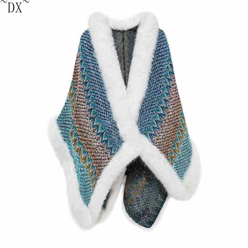 DX ~~~ Меховая шаль, женский наряд, зимний новый модный зарубежный высококачественный шарф из лисьего меха, толстая накидка