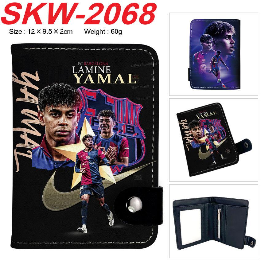 Suda Messi Ronaldo Football Star Fan Wallet Short Snap PU Leather Money Clip Gift for Soccer Fans 1pcs