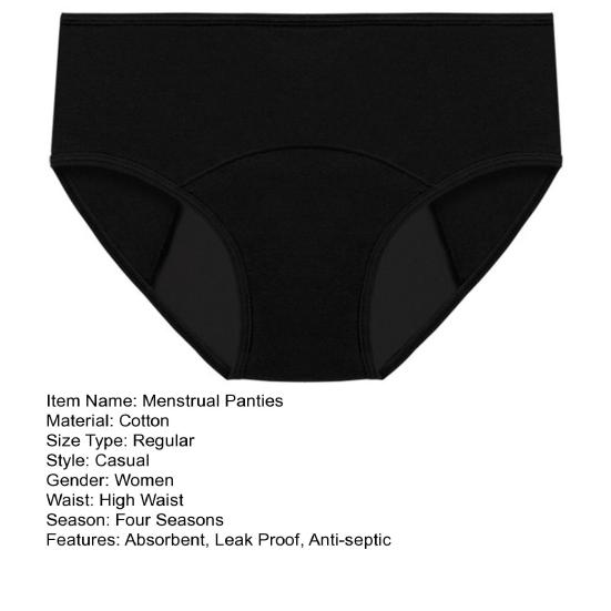 Женские менструальные трусики Обильные выделения Менструальный период Высокая талия Менструальный цикл