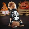 Halloween Dog Skeleton Costumes Cosplay Party Jumpsuits Pet Clothes 4Leg Sweatshirt For Small Medium Dog French Bulldog Dress Up
