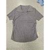 Temperament Lapel Ice Silk Knit Top Летняя свободная тонкая футболка с короткими рукавами