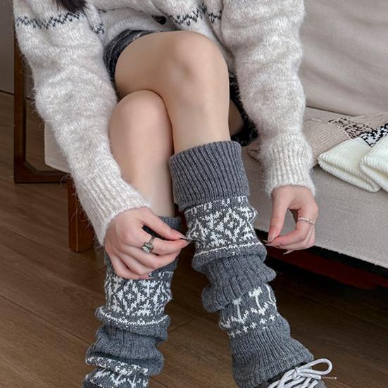 Вязаные гетры женские ретро богемные гетры зимние чехлы для обуви манжеты для сапог для вечеринок свиданий уличной одежды