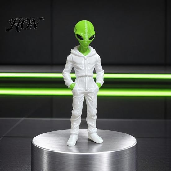 3D-печатная фигурка инопланетянина в толстовке, статуэтка, зеленая фигурка, коллекционная скульптура в уличном стиле Sci-Fi, настольное украшение в стиле Sci-Fi