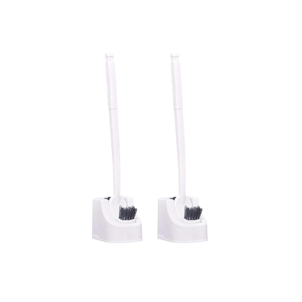 PP туалетная щетка с двойной головкой и подставкой для чистки без мертвых углов Туалетный унитаз-приседание с удлиненной жесткой щетиной для специального использования