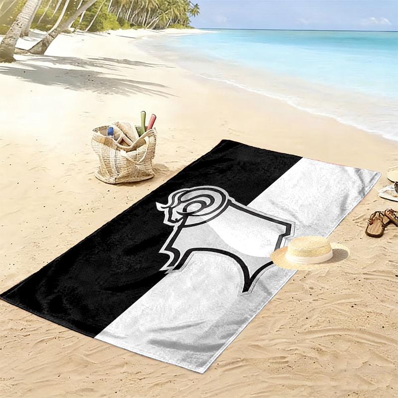 Derby County logo Beach Towel, Large Soft Quick Dry Towel for Beach Camping Swimming