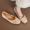 Модная женская обувь балетки, неглубокие лоферы из мягкой замши с бантом, модные роскошные спортивные сандалии, новинка осени 2025, обувь для платья Chaussure Femme