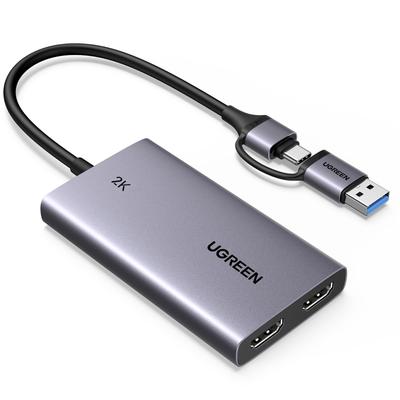 Карта захвата HDMI UGREEN с USB Full HD 1080P Низкая задержка Совместима с и Другие 2K@30Hz 4K@30Hz Пропуск, 3.0, 60Hz, Ультра-низкая запись, Switch,