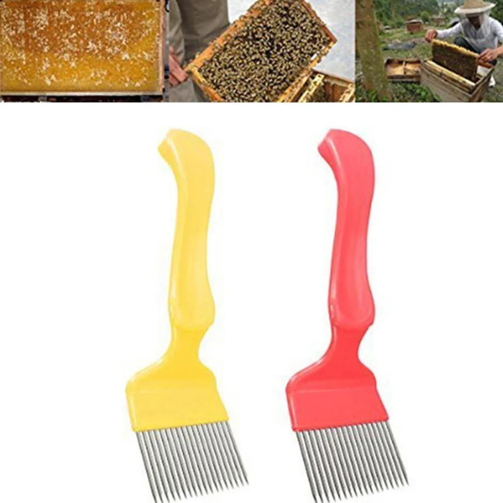 Straight Needles Bee Honey Fork Stainless Steel Honey Scraper Honey Scratcher Beekeeper