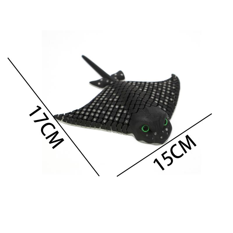 Aquatic Animal Model 3D Printed Luminous Manta Ray Toy Realistic Stingray Bioluminescent Room Ornament
