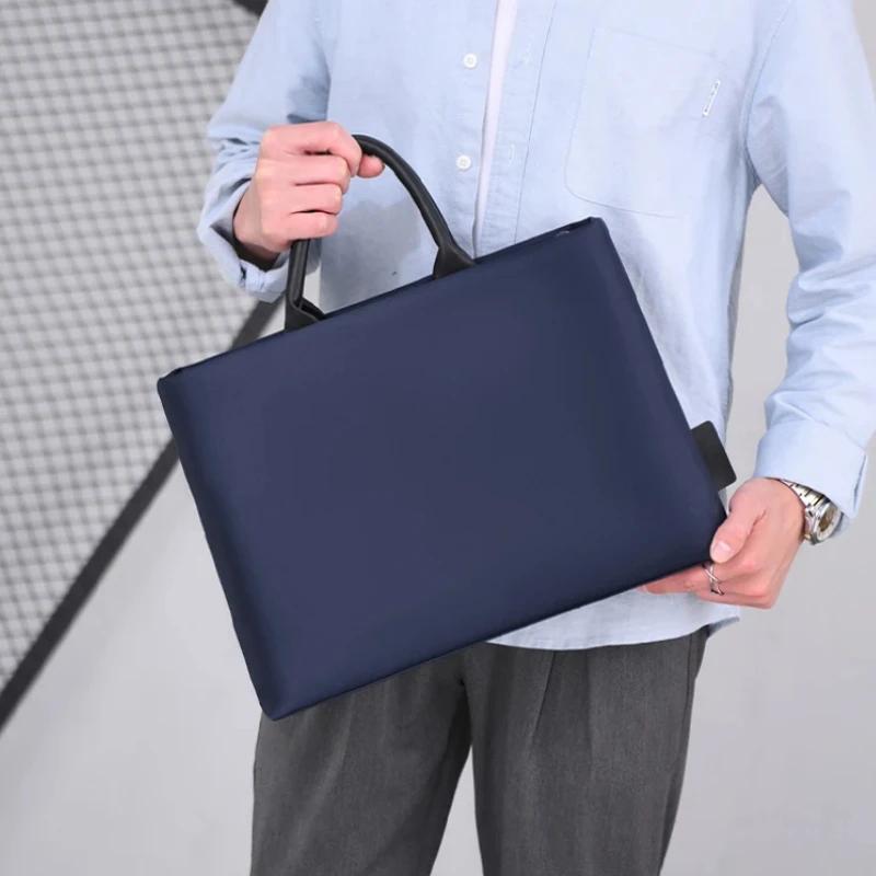 Базовый простой портфель на молнии, качественная прочная водонепроницаемая деловая сумка-портфель большой емкости