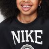 Nike Sportswear Club Fashion Crew Neck Pullover Long Sleeve Simple Versatile Kids Tops Black White HJ3373-010