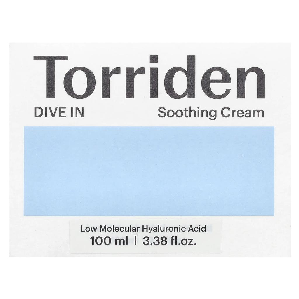 Torriden, Успокаивающий крем Dive In, 3,38 жидких унций (100 мл)