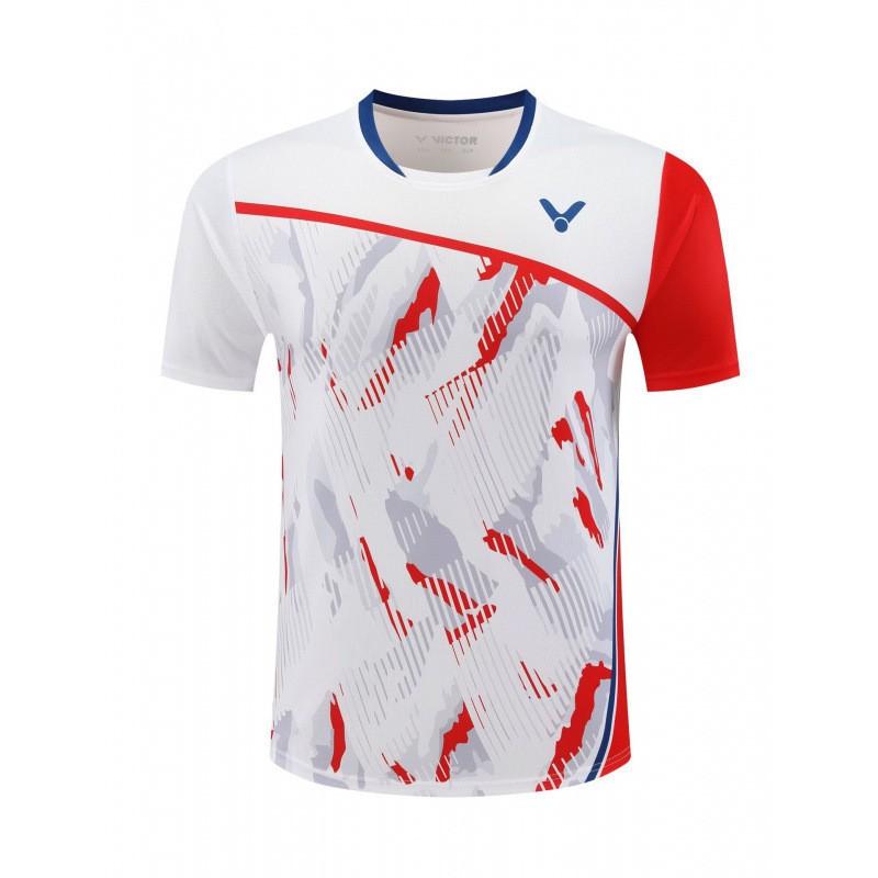 Badminton Short Sleeve T-Shirt Breathable Unisex Sports Training Competition Quick Dry Top