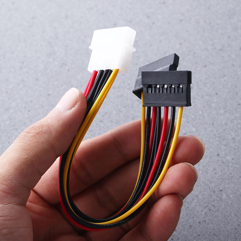 Wire 4 Pin Molex IDE to 2 Serial ATA Converter Hard Driver Power Cable SATA Power Cable Power Extension Cord SATA Adapter Cable