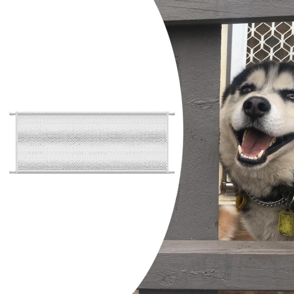 Adjustable Mesh Pet Gate Indoor Barrier Portable Safety Fence Retractable Door for Puppy and Kitten Use