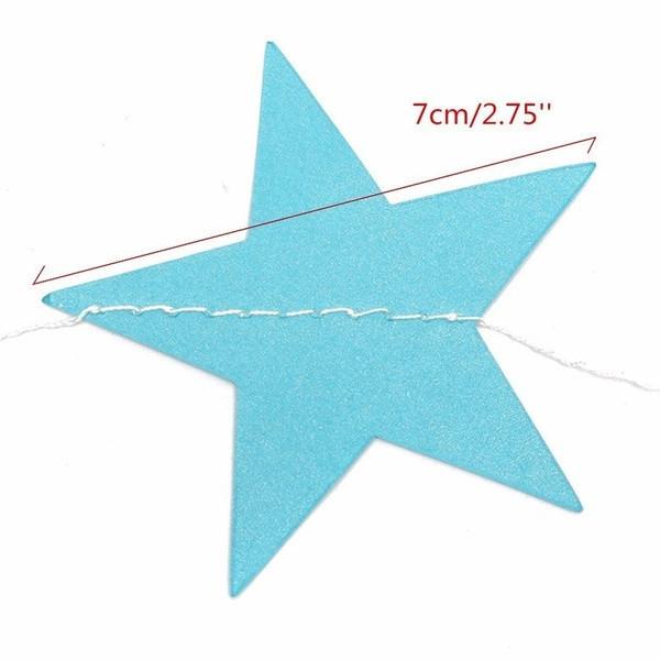 Красочная гирлянда из звездной бумаги, баннер на нити, идеально подходит для свадебного и праздничного декора