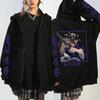 Demon Slayer Kokushibou Zipper Hoodies Harajuku Hot Anime Men Women Oversized Printed Vintage Creative Winter Warm Coat Sweatshirts