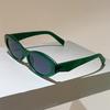KAMMPT Vintage Oval Sunglasses Women Fashion Solid Color Outdoor Decor Shades New Trendy Korean Style Brand Design Sun Glasses
