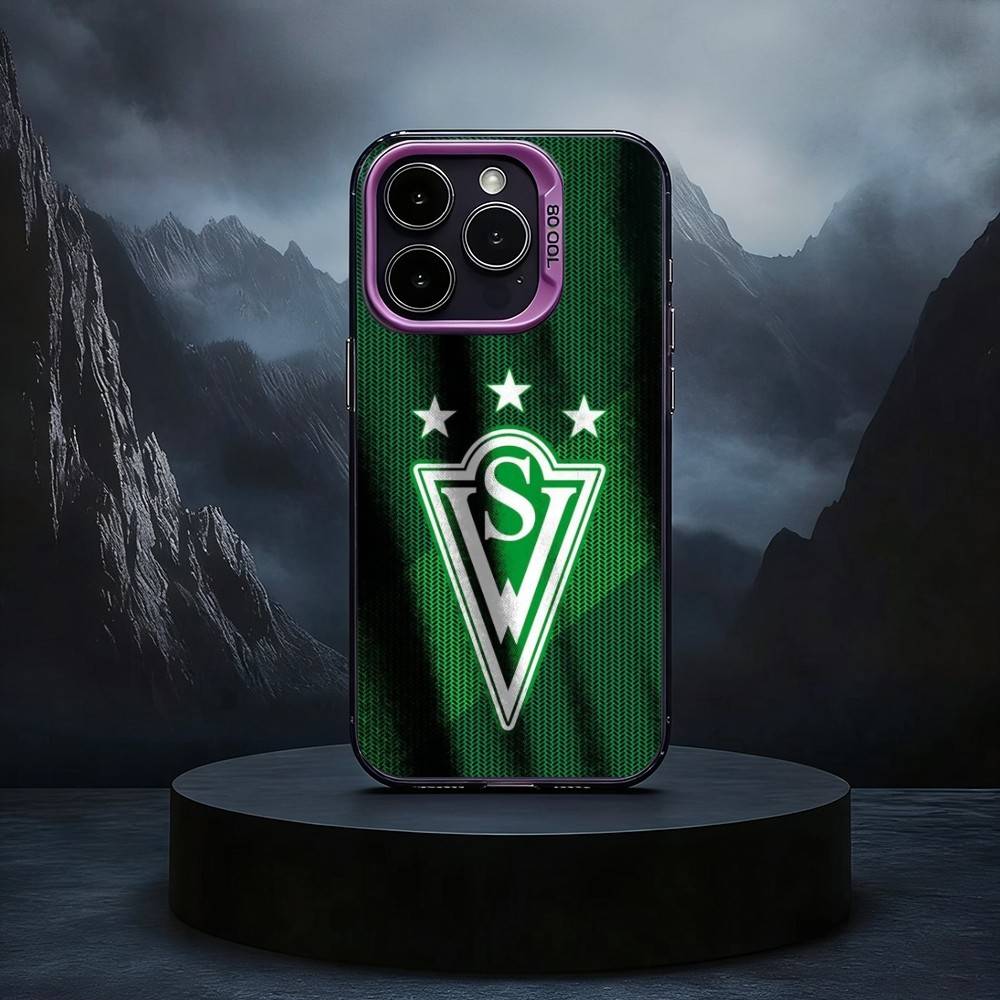 S-Santiago W-Wanderers 1892 Phone Case For iPhone17,16,15,14,13,12,11 Plus,Pro Max Black Candy silver phone case
